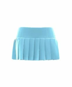 Adriana Hot Couture Hot Juicy 2.0 Velvet Mini Skirt In Baby Blue