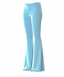 New Arrivals Adriana Hot Couture Hot Juicy 2.0 Velvet Flare Pants In Baby Blue