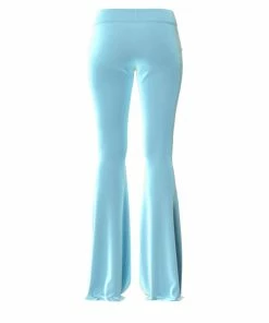 New Arrivals Adriana Hot Couture Hot Juicy 2.0 Velvet Flare Pants In Baby Blue