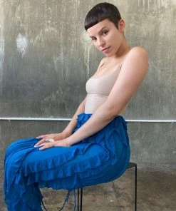 Busybdy Lettuce Pants In Blue New Arrivals