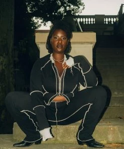 1106Airy Fairy Trackie Pants Black