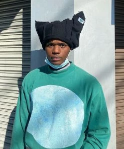 BusyBdy Black Stitch Hat