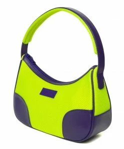 Dirt Neon Purple Mesh Handbag New Arrivals