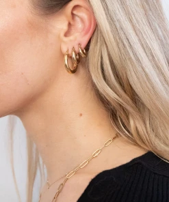 Accessories Seol + Gold Thick Gold Creole Hoops