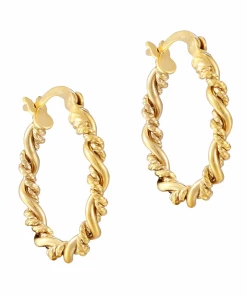 Seol + Gold Twisted Rope Creole Hoops Gold