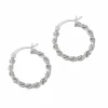 Seol + Gold Twisted Rope Creole Hoops Silver