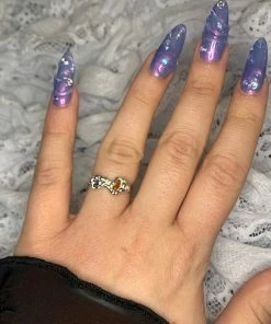 MIGLÉ Miglé Blobby Zirconia Ring Purple & Orange