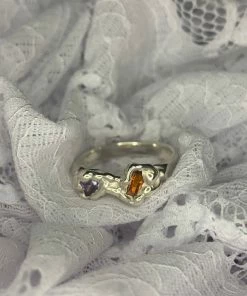 MIGLÉ Miglé Blobby Zirconia Ring Purple & Orange