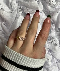 MIGLÉ Miglé Blobby Zirconia Ring Pink & Yellow