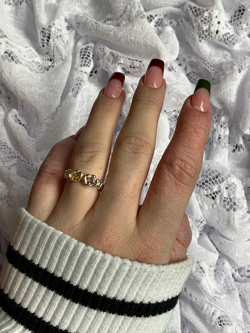 MIGLÉ Miglé Blobby Zirconia Ring Pink & Yellow