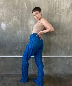 Busybdy Lettuce Pants In Blue New Arrivals