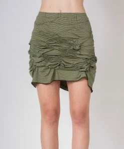 Marispieper Chaos Skirt Green Stripes New Arrivals