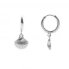 ALL THE LUCK IN THE WORLD Atlitw Sea Shell Silver Earrings