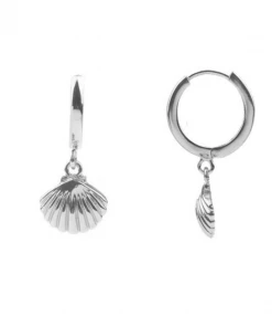 ALL THE LUCK IN THE WORLD Atlitw Sea Shell Silver Earrings