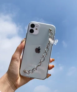 ISLA BERLIN Butterfly Chain Clear Phone Case New Arrivals