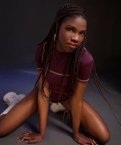 Apparel Fantabody Valentina T Burgundy Bodysuit