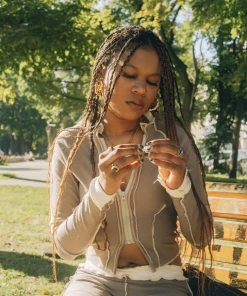 1106Airy Fairy Trackie Pants Taupe