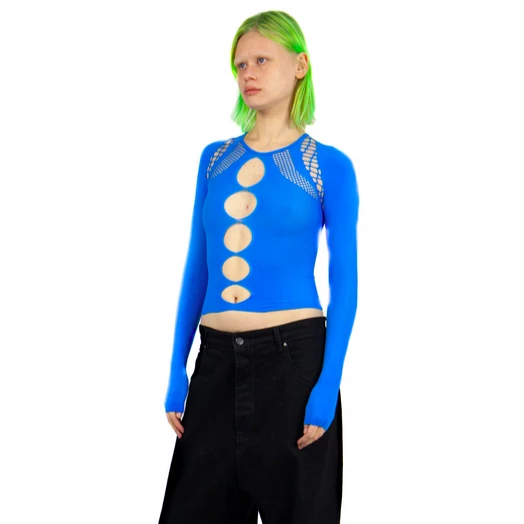 Nii Hai Longsleeve Shapewear Top Blue