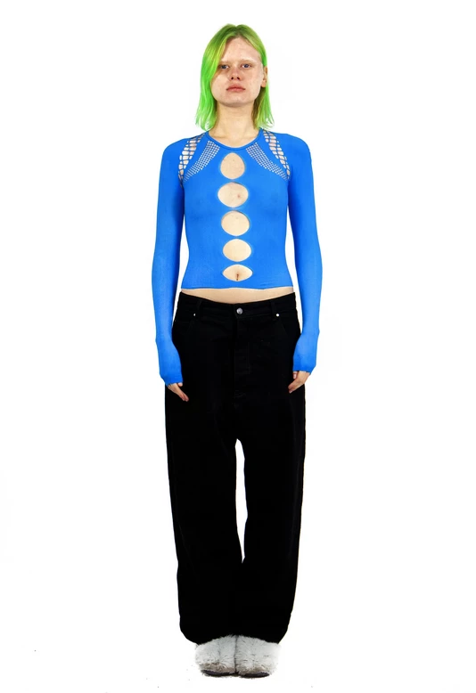 Nii Hai Longsleeve Shapewear Top Blue