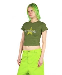 Nii Hai Star Baby Tee Khaki Apparel