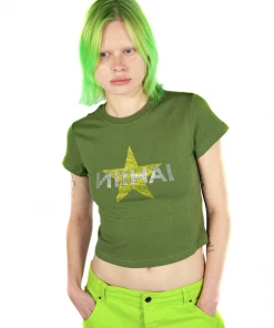 Nii Hai Star Baby Tee Khaki Apparel