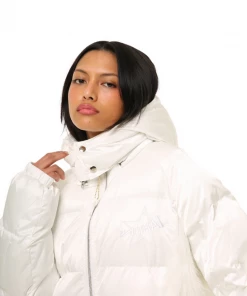 Nii Hai White Fluffy Puffer Coat