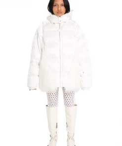 Nii Hai White Fluffy Puffer Coat