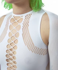 Nii Hai Shapewear Stretch Top & Sleeves In White