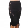 Samuday Black Crochet Midi Skirt