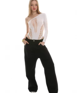 Nii Hai One Shoulder Shapewear Bodysuit White Apparel