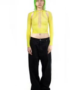 Nii Hai Stretch Top & Sleeves Yellow New Arrivals