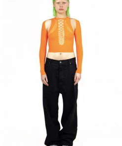 Nii Hai Stretch Top & Sleeves Orange New Arrivals
