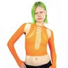 Nii Hai Stretch Top & Sleeves Orange New Arrivals