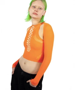 Nii Hai Stretch Top & Sleeves Orange New Arrivals