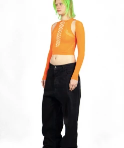 Nii Hai Stretch Top & Sleeves Orange New Arrivals