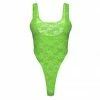 Adriana Hot Couture Rose Lace Bodysuit In Green