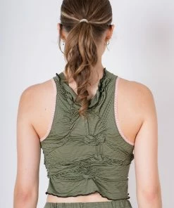 Marispieper Chaos Top Green Stripes New Arrivals