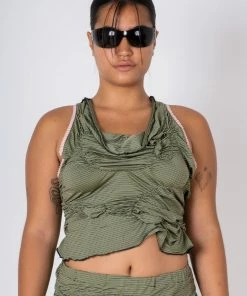 Marispieper Chaos Top Green Stripes New Arrivals
