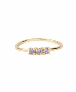 ALL THE LUCK IN THE WORLD Atlitw Jolie Ring Gold Amethyst