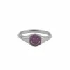 ALL THE LUCK IN THE WORLD Atlitw Silver Purple Smiley Ring New Arrivals