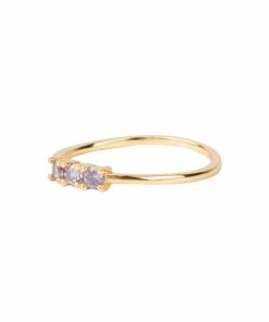 ALL THE LUCK IN THE WORLD Atlitw Jolie Ring Gold Amethyst