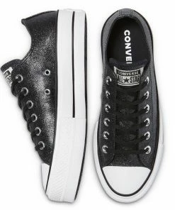 Converse Chuck Taylor All Start Black Glitter Low New Arrivals