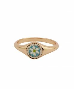 ALL THE LUCK IN THE WORLD Atlitw Blue Daisy Ring