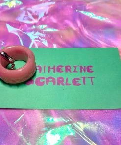Katherine Scarlett Pink/Clear Gummy Ring New Arrivals