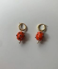 Holy Recycle Mushroom Hoops 18k Gold Plated Over Silver 925 Hoops New Arrivals