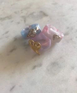 Holy Recycle Smiley Heart Rosa Ring